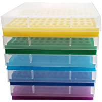 Los mejores  - PCR - Soporte para tubos de 0-2 ml- 8 x 12 unidades de 5 (azul-azul claro-amarillo-púrpura-verde)